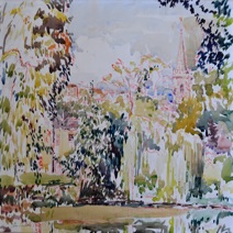 'The Vicarage Garden, Bradford-on-Avon'
John Linfield 
1981  310x455 mm