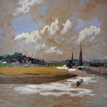 'Old Harbour Entrance, Southwold'
Dudley Tennant   
1948?  295x455 mm